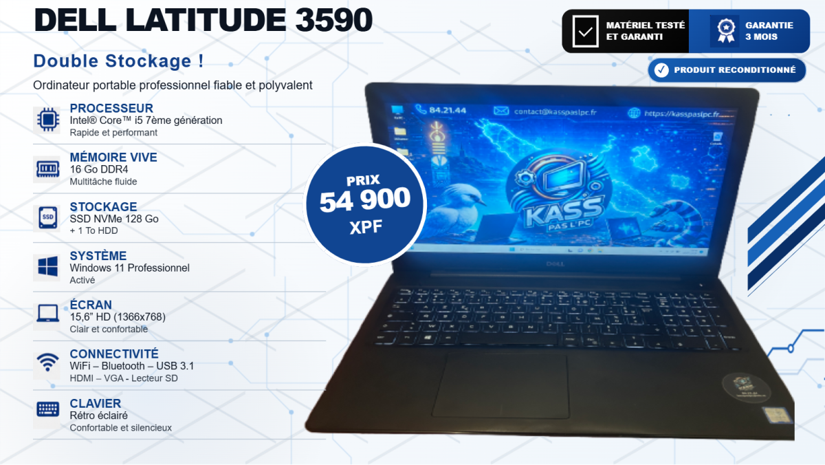 PC Portable Dell Latitude 3590 – 15,6" - KPPC-002