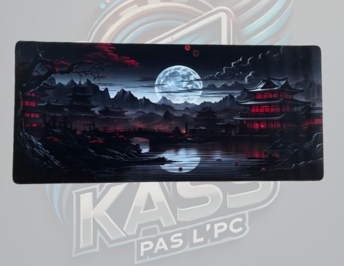 Tapis de souris  – Design Cité Lunaire Nocturne