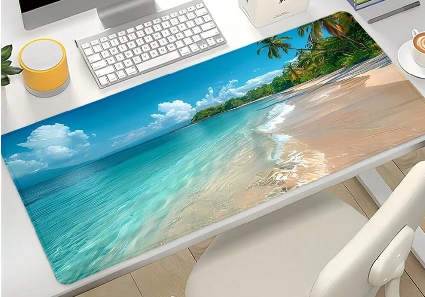 Tapis de souris – Design Plage Tropicale